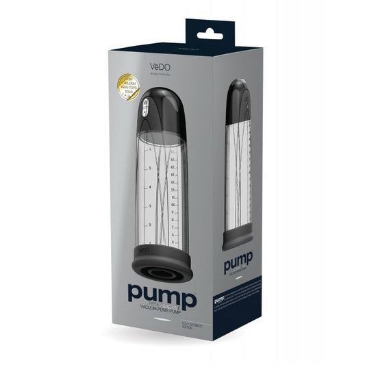 VeDO Pump Rechargeable Vacuum Penis Pump - Just Black