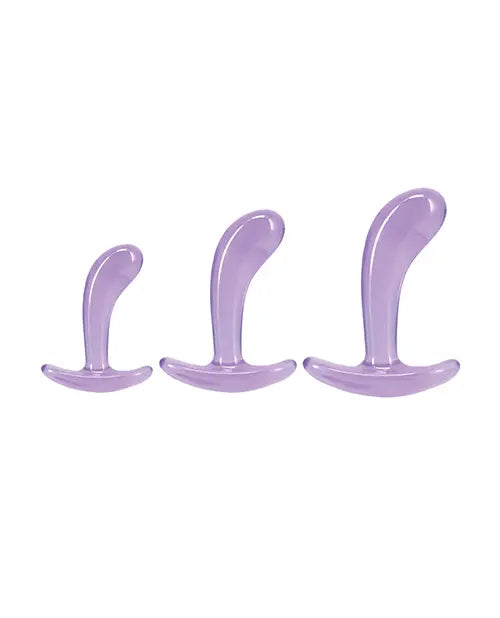 Crystal Jellies Curved Anal Trainer Set - Purple