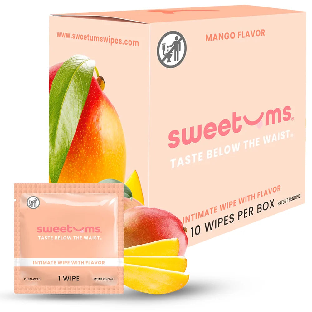 Sweetums Intimate Flavored Wipes 10-Pack